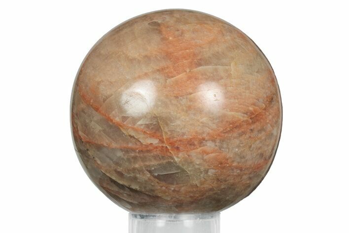 Polished Peach Moonstone Sphere - Madagascar #252040
